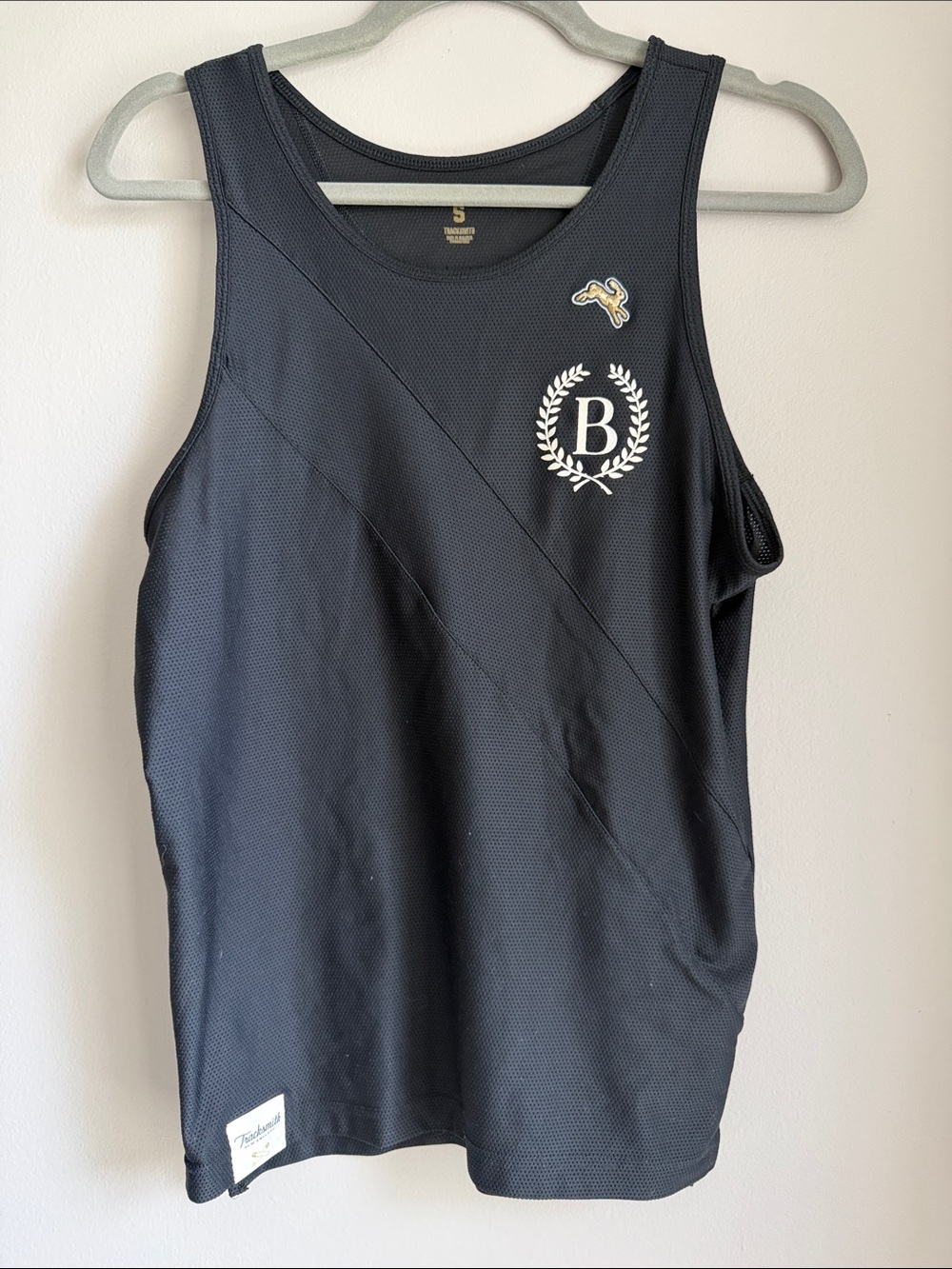 Tracksmith Black Athletic Mesh Running Tank Top Singlet